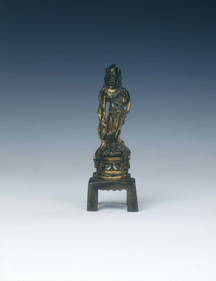 Gilt-bronze standing AvalokitesvaraTang dynasty
