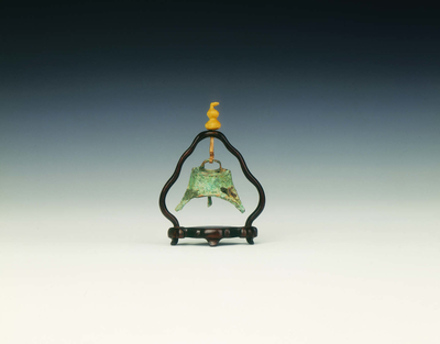 Miniature bronze bell with clapperPossibly Xia