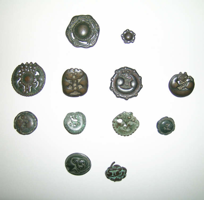12 bronze roundels
China, N. Hebei/W