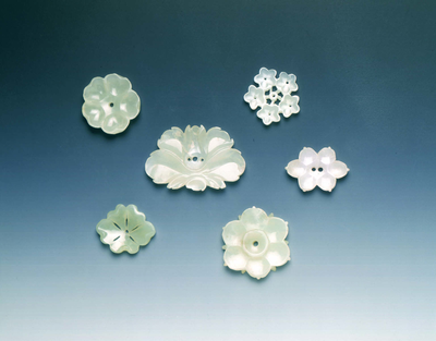 Six jade flowers