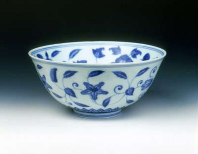 Blue and white palace bowl in Chenghua