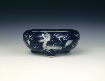 Bulb bowl with qilinsMing dynasty