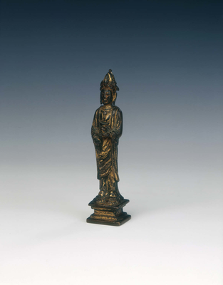 Gilt bronze standing figure