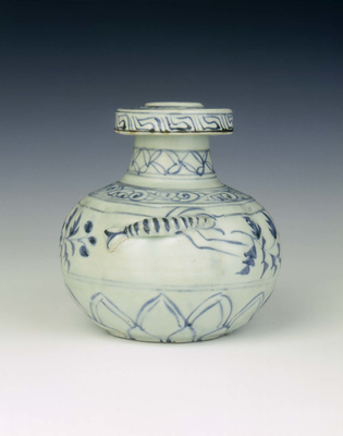 Blue and white kendiYuan dynasty (1279-1368)