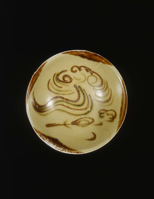Changsha bowl with underglaze brown and green