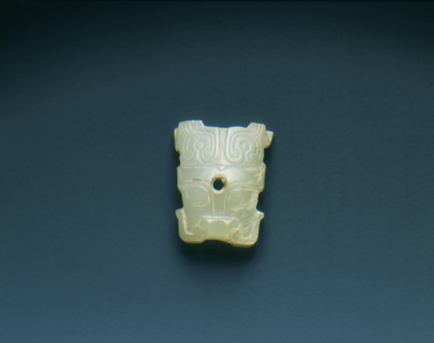 Jade taotie mask appliqueWestern Zhou dynasty