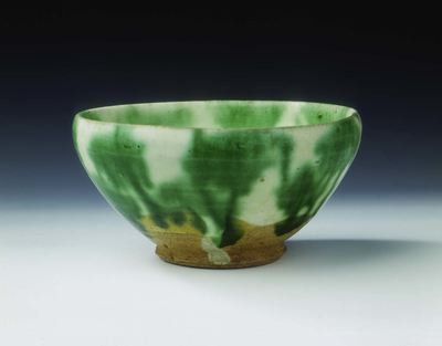 Green lead glazed bowlLiao dynasty (11th