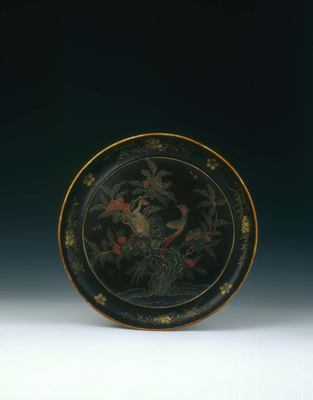 Pair of Ryukyu lacquer plates
Japan, 18th century