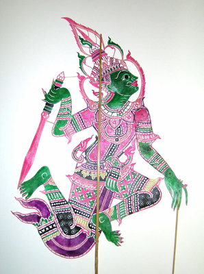 Shadow puppet - flying god
Thailand, 20th century