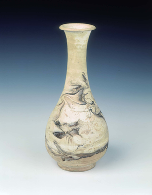 Cizhou pear-shaped vase of simulated
