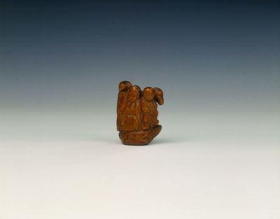 Wooden toggle of monk, monkey