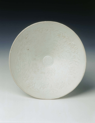 Qingbai bowl with Ding style moulded peony