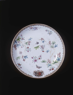 Famille rose continental armorial plate
3rd