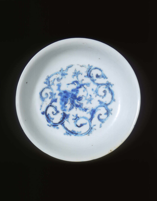 Blue and white ink palette
Qing dynasty