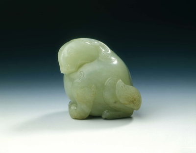 Jade standing mythical animalSong or early Yuan